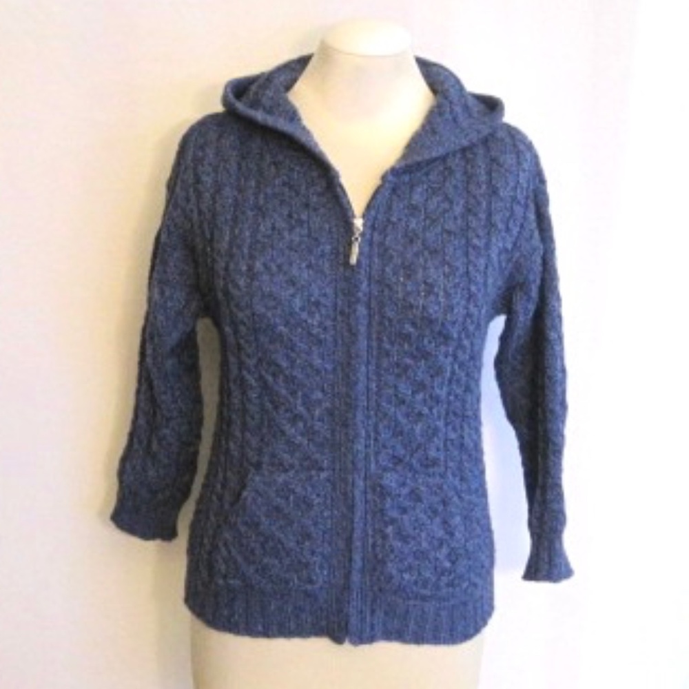 Aran Crafts Children's Hooded Cardigan